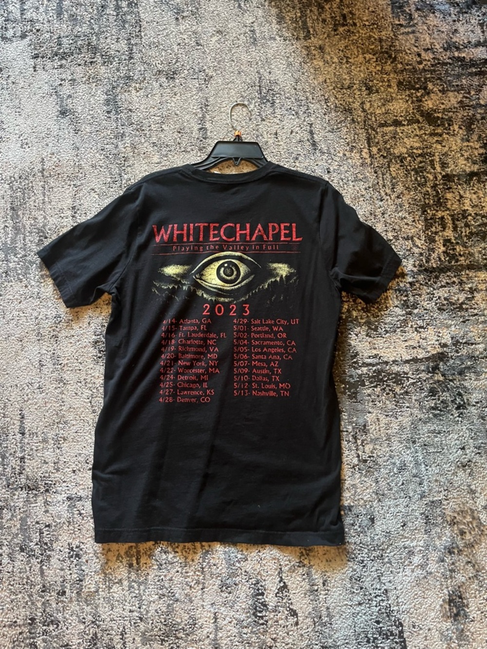 Whitechapel 2023 the valley tour shirt